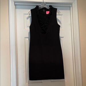 Lilly Pulitzer Black Ruffled Mini Dress